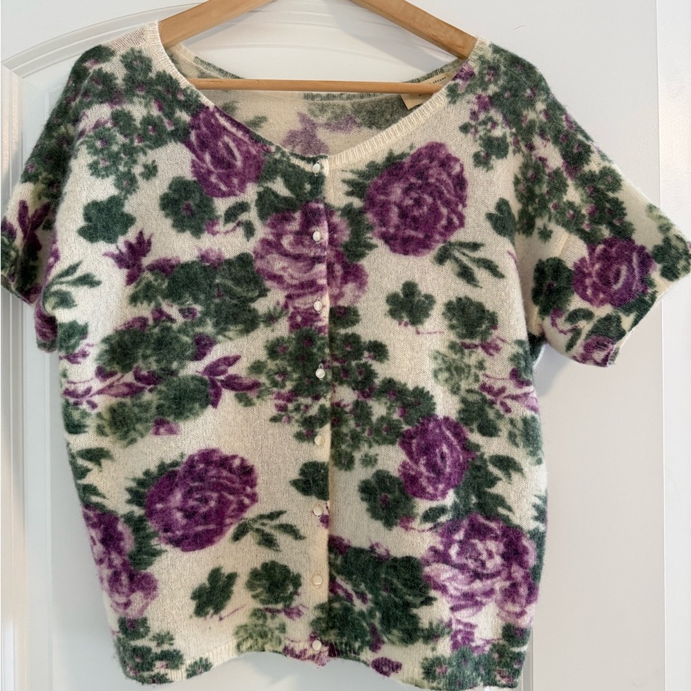 Sezane Adriana Jumper Fleurs Violettes - Size XS